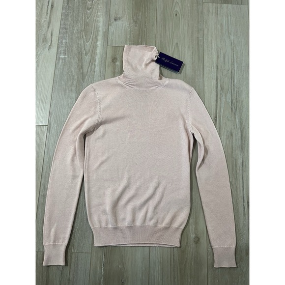 ralph lauren purple label women turtleneck Sweater Silk Size XS